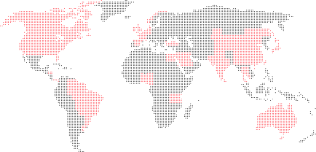 Map of locations of HOF's partners
